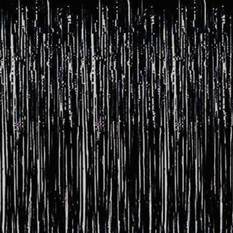 Black Metallic Foil Curtain