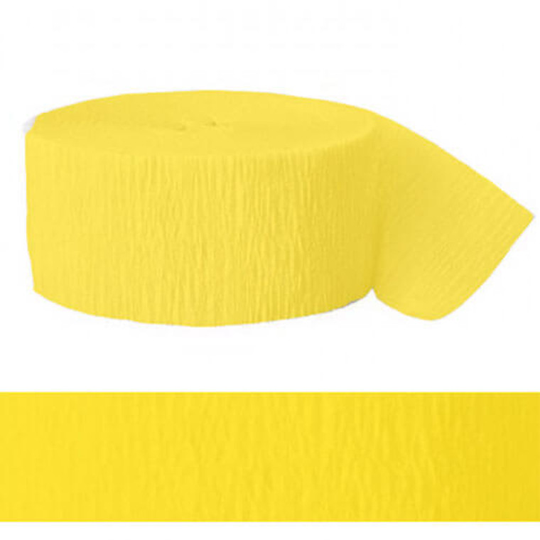 Streamer Crepe Paper Hot Yellow