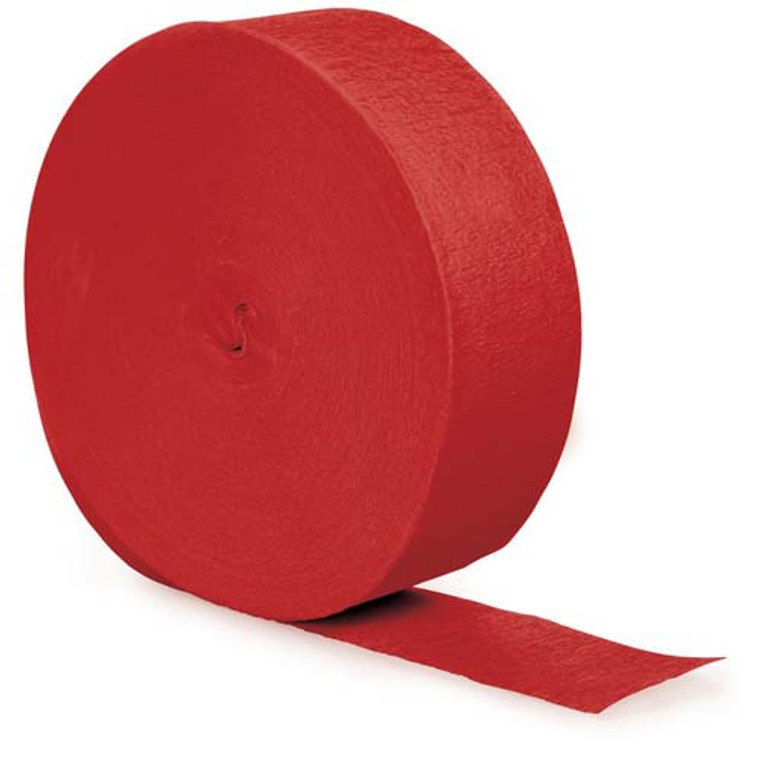 Streamer Crepe Paper Red Classic