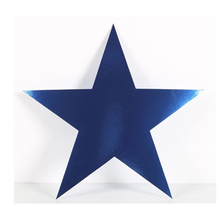 Blue Foil Star Cutouts 6pk -Medium