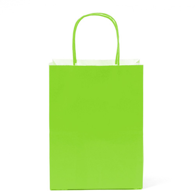 12 PK Paper Bag- Lime Green Medium