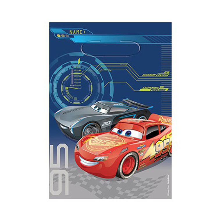 Cars 3 Plastic Loot Bags 8Pk