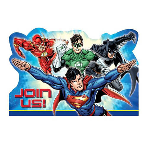 Justice League - 8 Pack Invitations