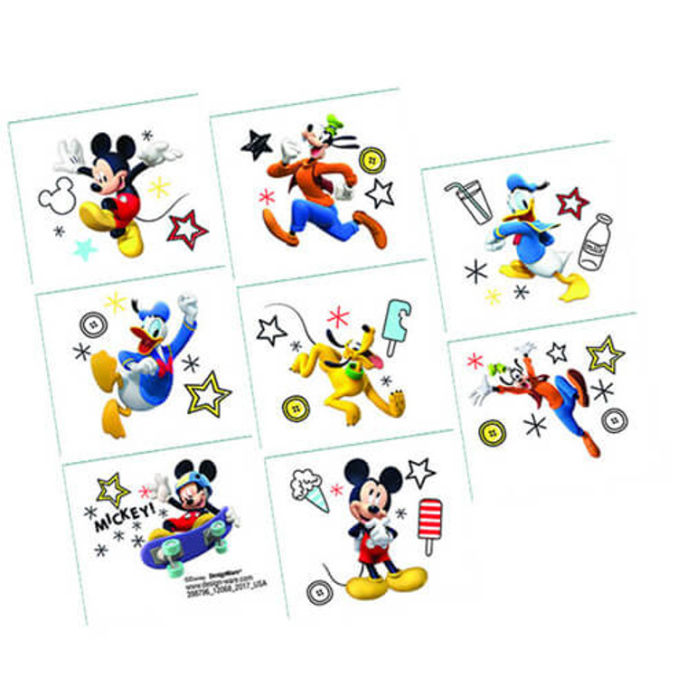 Mickey On The Go Tattoos 8pk 1Sheet