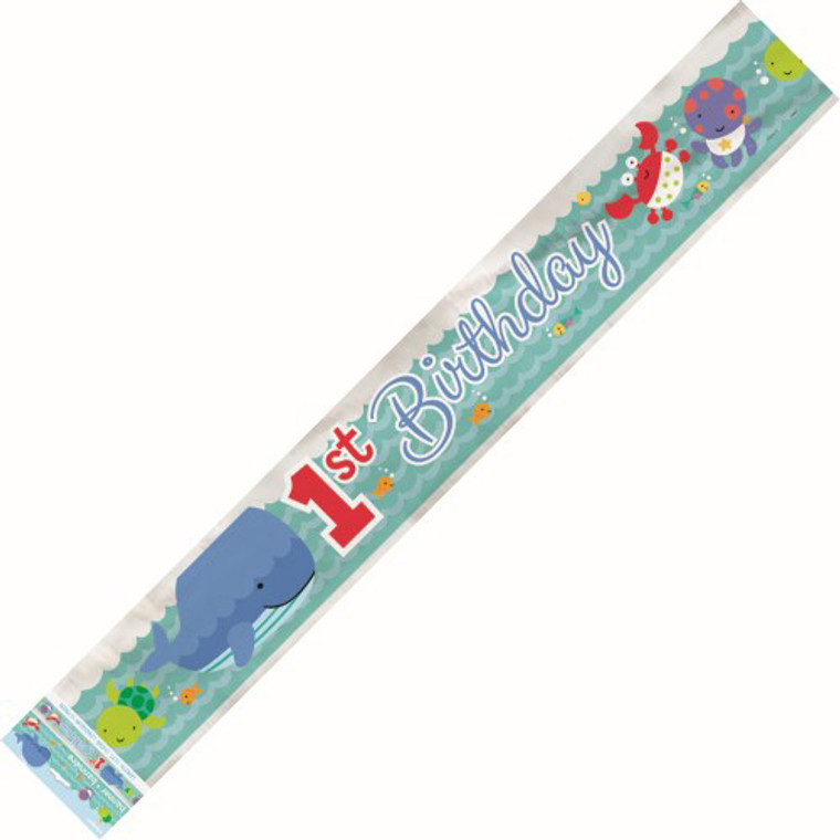 Under The Sea Pals 1st Birthday Foil Banner