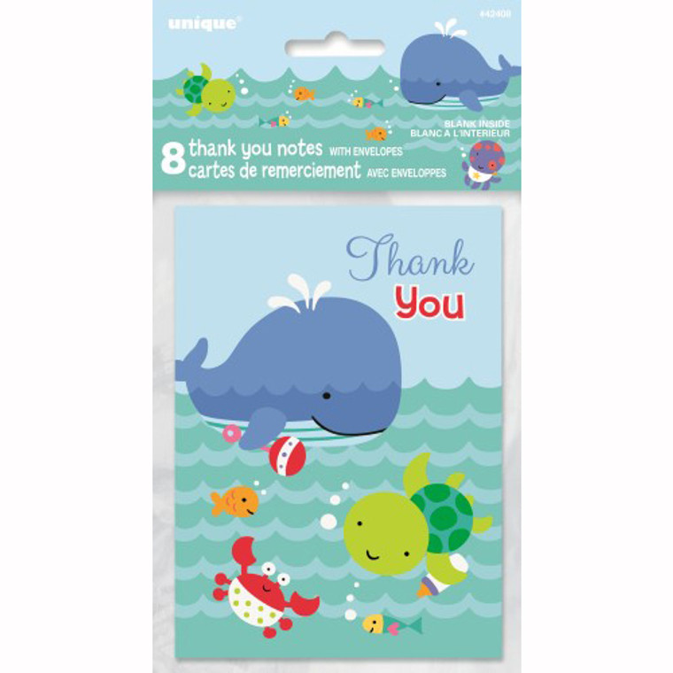 Under The Sea Pals Thank You Notes 8pk