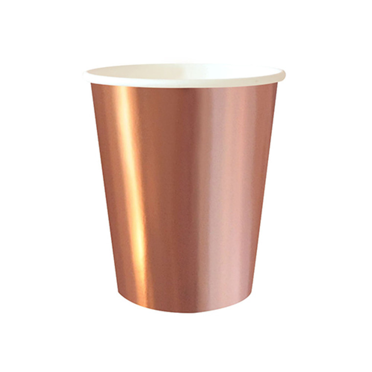 Rose Gold Foil Cups 10pk