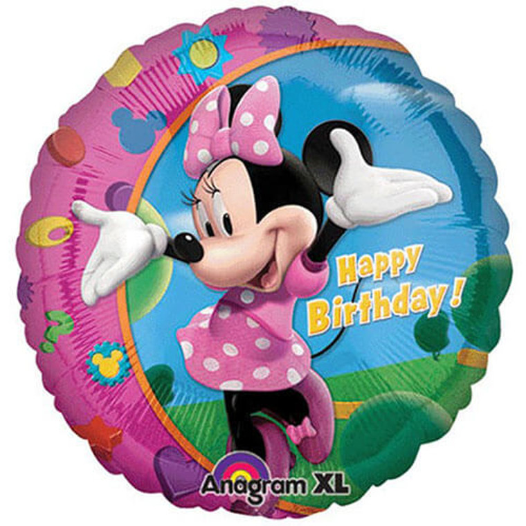 Minnie Mouse Foil Balloon - Happy Birthday 43cm