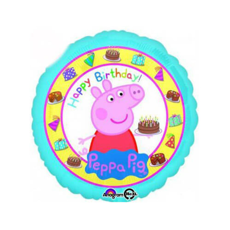 Peppa Pig Party Balloon- Happy Birthday Cake 45cm