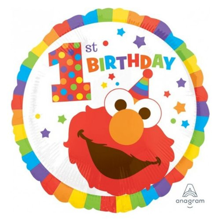 Elmo Turns One Foil Balloon - 45cm