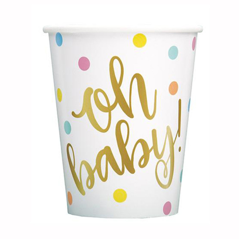 Oh Baby Paper Cups 8pk