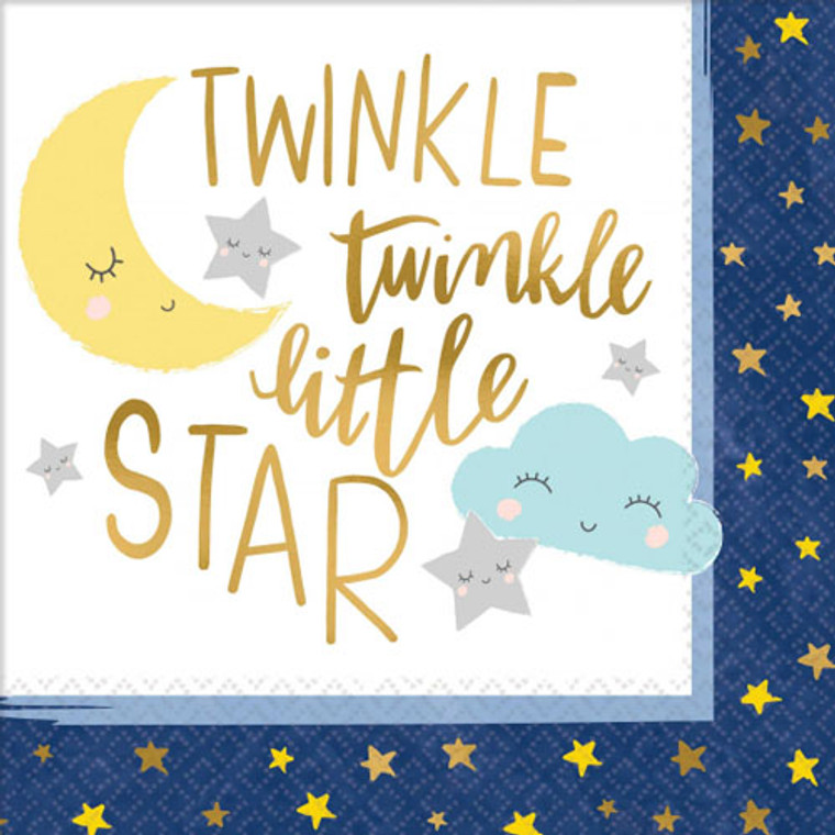 Twinkle Little Star Lunch Napkins 16pk