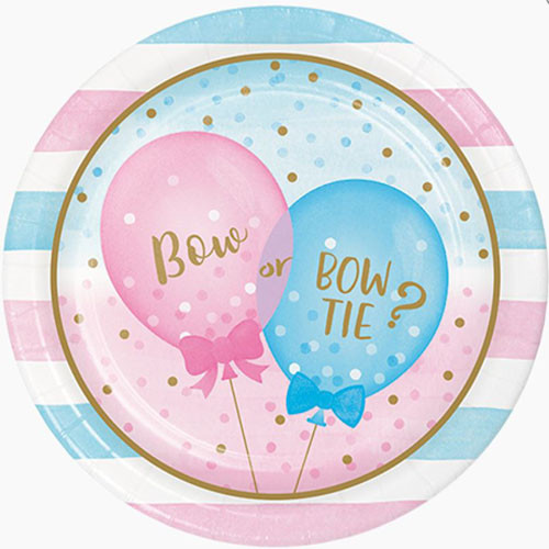 Gender Reveal Dinner Paper Plates 8pk