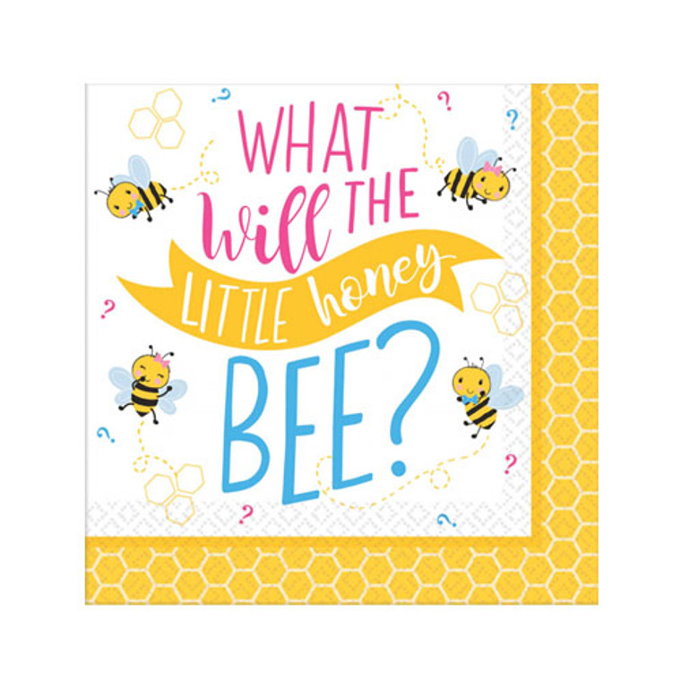 What Will it Bee? Cocktail Napkins 16pk