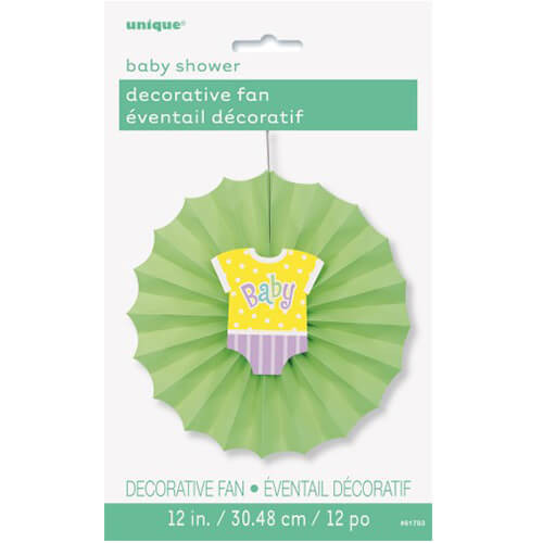 Baby Shower Decorative Fan - Polka Dots