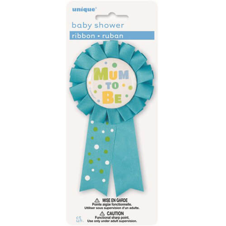 Baby Shower Favors Blue 'Mum-To-Be' Ribbon