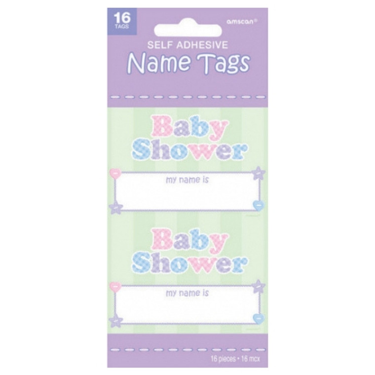 Baby Shower Name Tags 16Pk