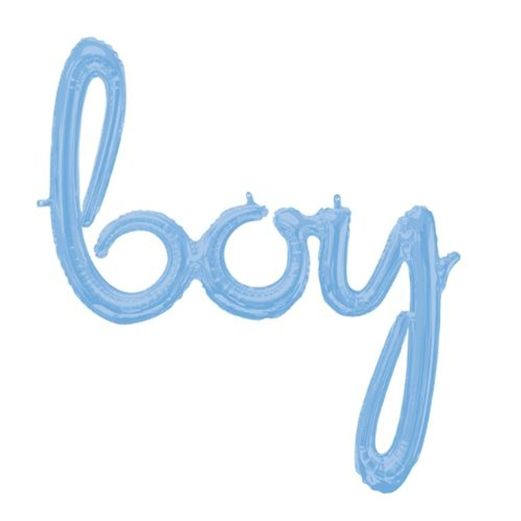 Boy Blue Script Air Filled Decoration