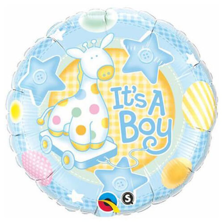 It's a Boy Soft Giraffe Foil Baloon 45cm