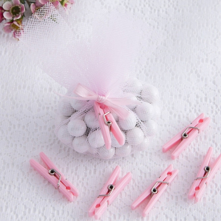 Pink Clothespin Favors 24Pk