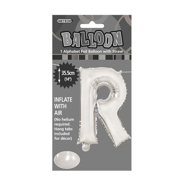 Silver Alphabet Foil Balloon 35cm - R