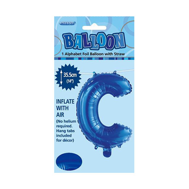 Royal Blue Alphabet Foil Balloon 35cm - C