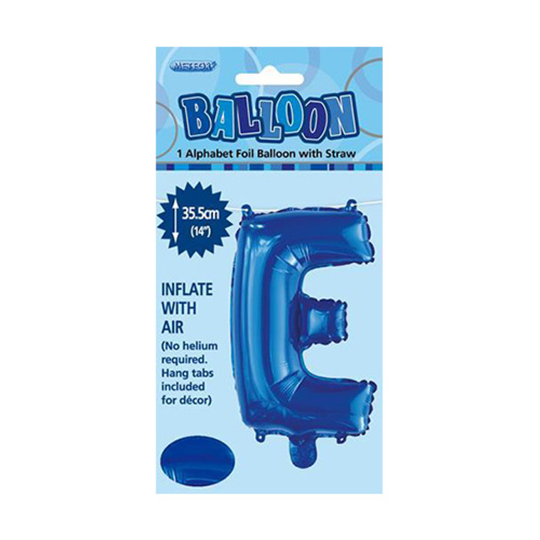 Royal Blue Alphabet Foil Balloon 35cm - E