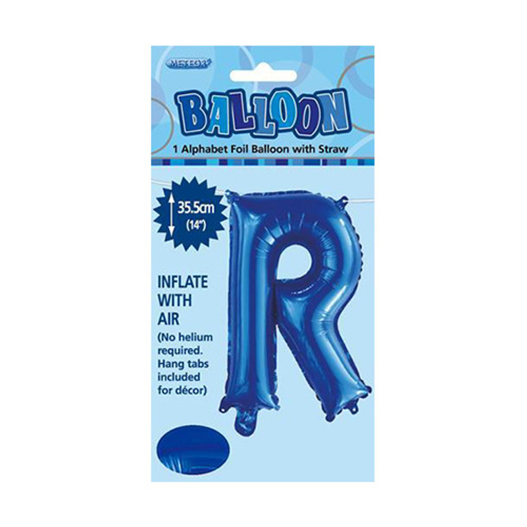 Royal Blue Alphabet Foil Balloon 35cm - R