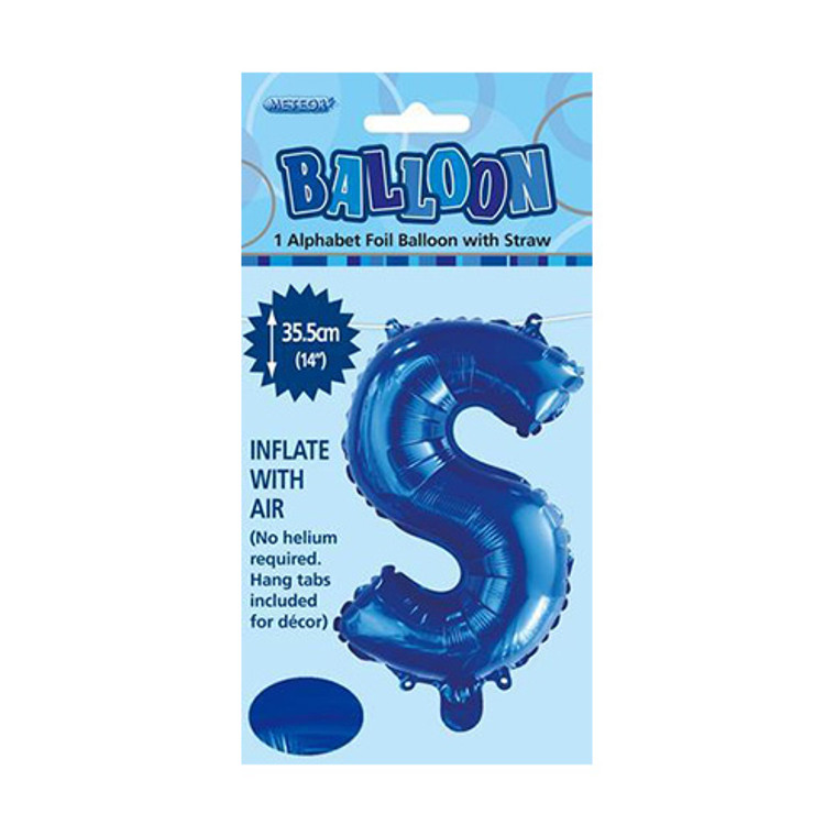 Royal Blue Alphabet Foil Balloon 35cm - S