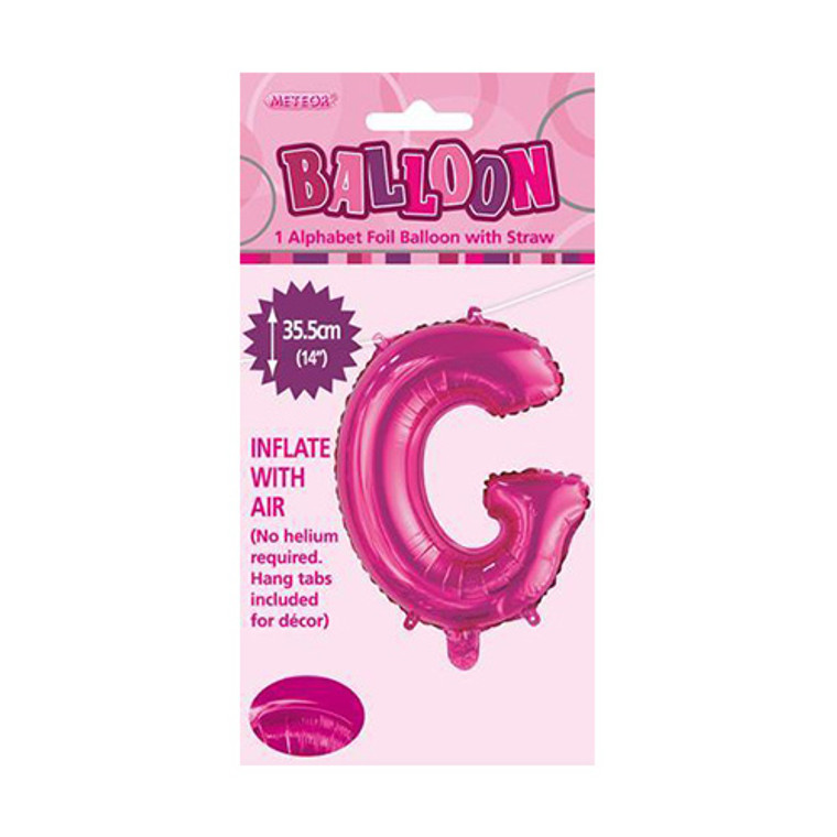 Hot Pink Alphabet Foil Balloon 35cm - G