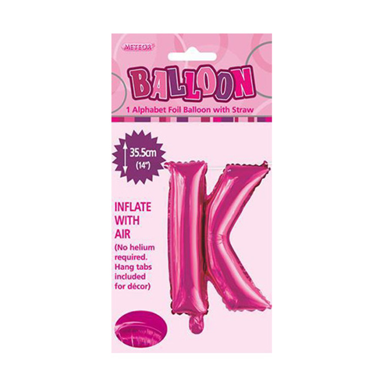 Hot Pink Alphabet Foil Balloon 35cm - K