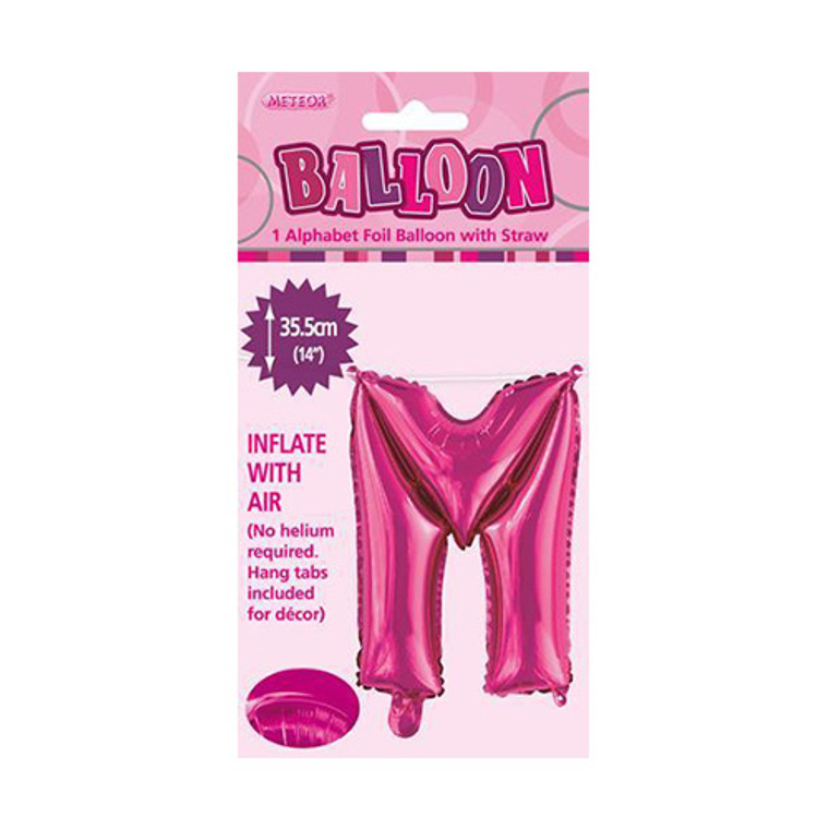 Hot Pink Alphabet Foil Balloon 35cm - M
