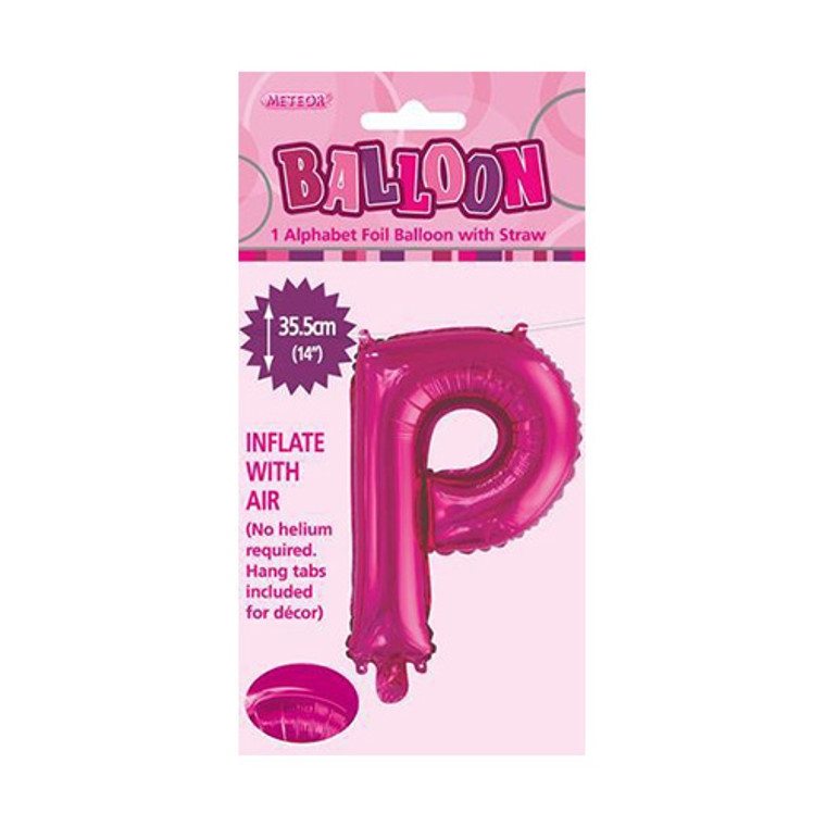 Hot Pink Alphabet Foil Balloon 35cm - P