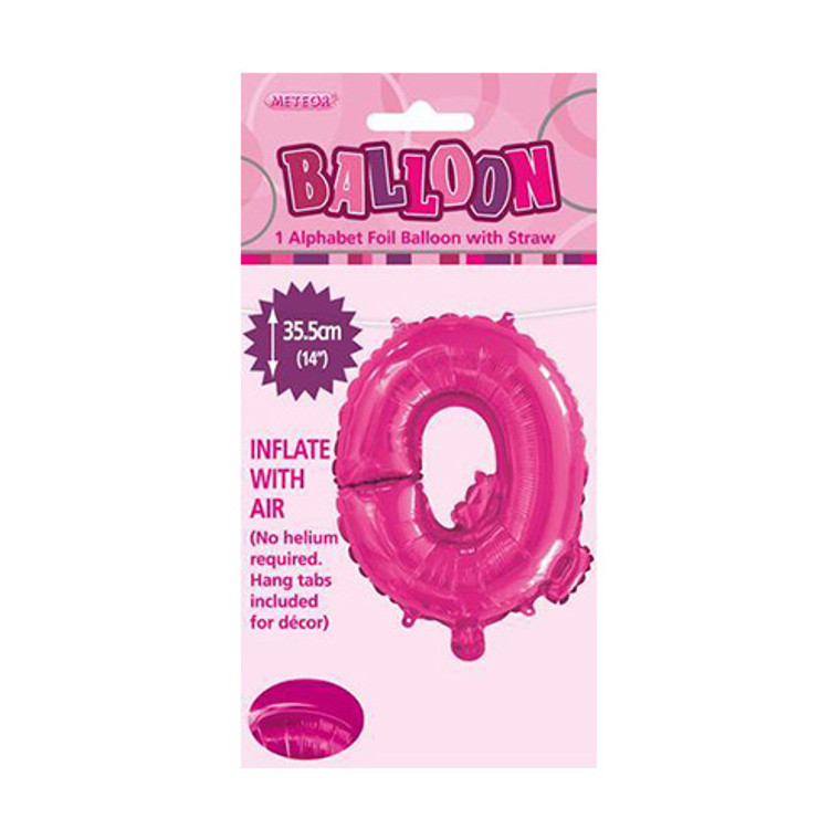 Hot Pink Alphabet Foil Balloon 35cm - Q