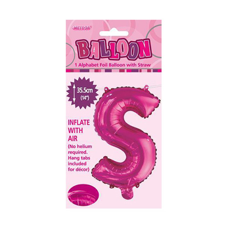 Hot Pink Alphabet Foil Balloon 35cm - S