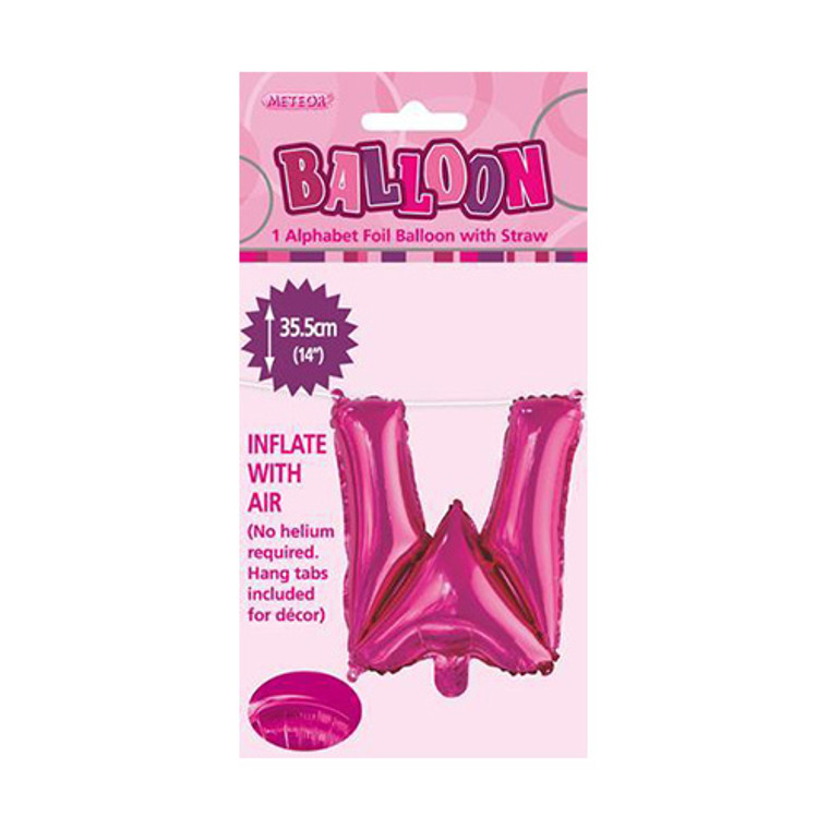 Hot Pink Alphabet Foil Balloon 35cm - W