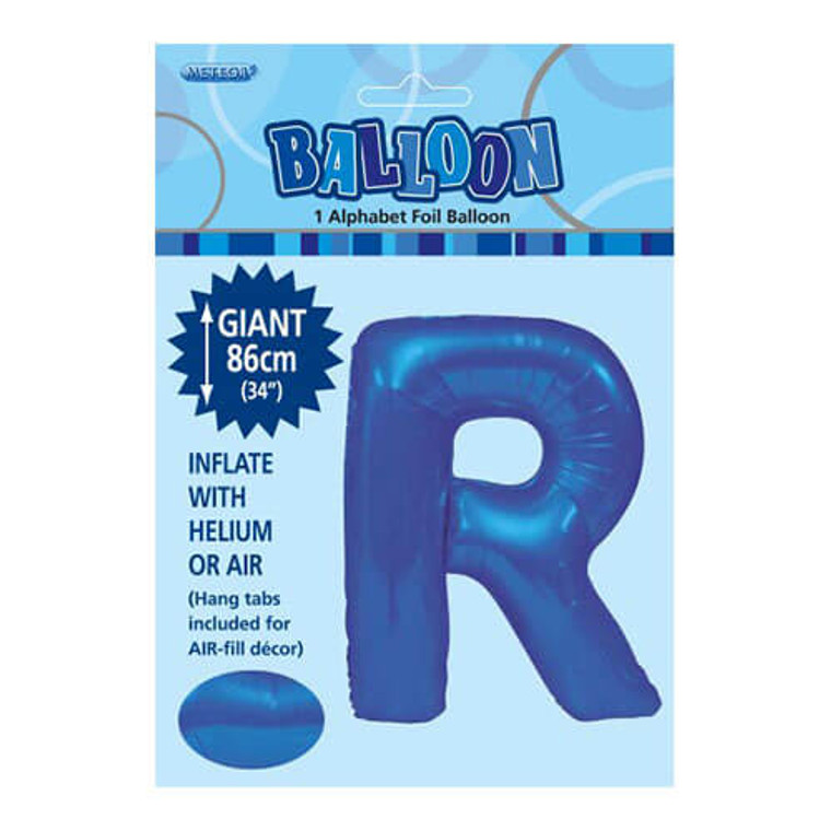 Alphabet Foil Balloon 86cm - R Blue