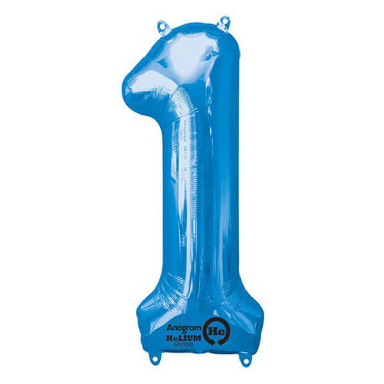 Megaloon Numeric 1 Blue - Premium Balloon