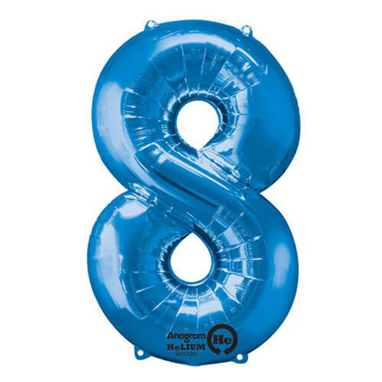 Megaloon Numeric 8 Blue - Premium Balloon