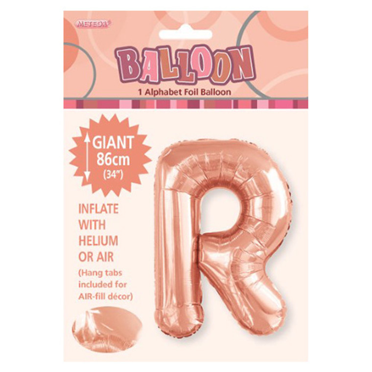 Rose Gold Alphabet Foil Balloon 86cm - R