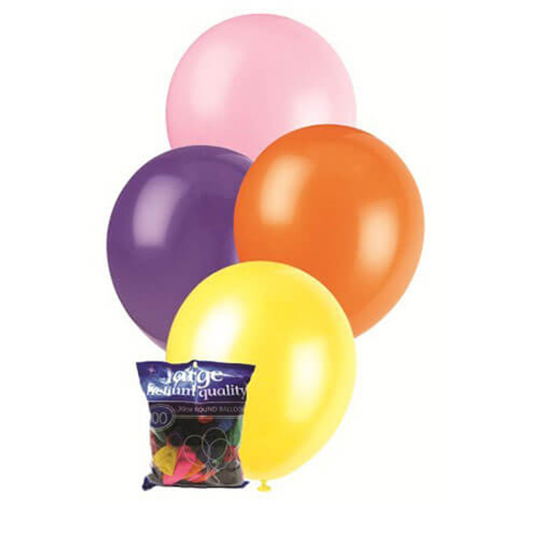 30cm Latex Balloons - Decorator Assorted (100 Pack)