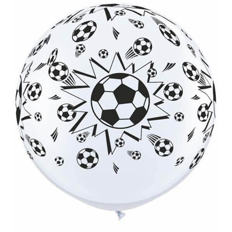 Printed 90cm Latex Balloon - Soccer Balls