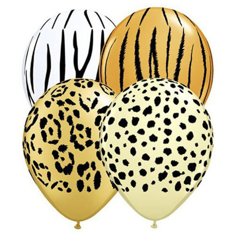 Latex Balloon 12cm - Safari Assorted