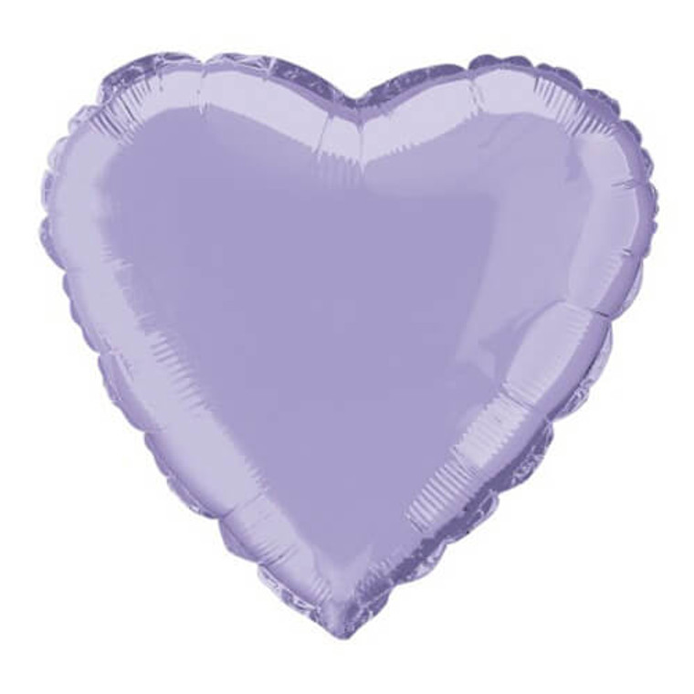 Heart Foil Balloon - Pearl Lavender