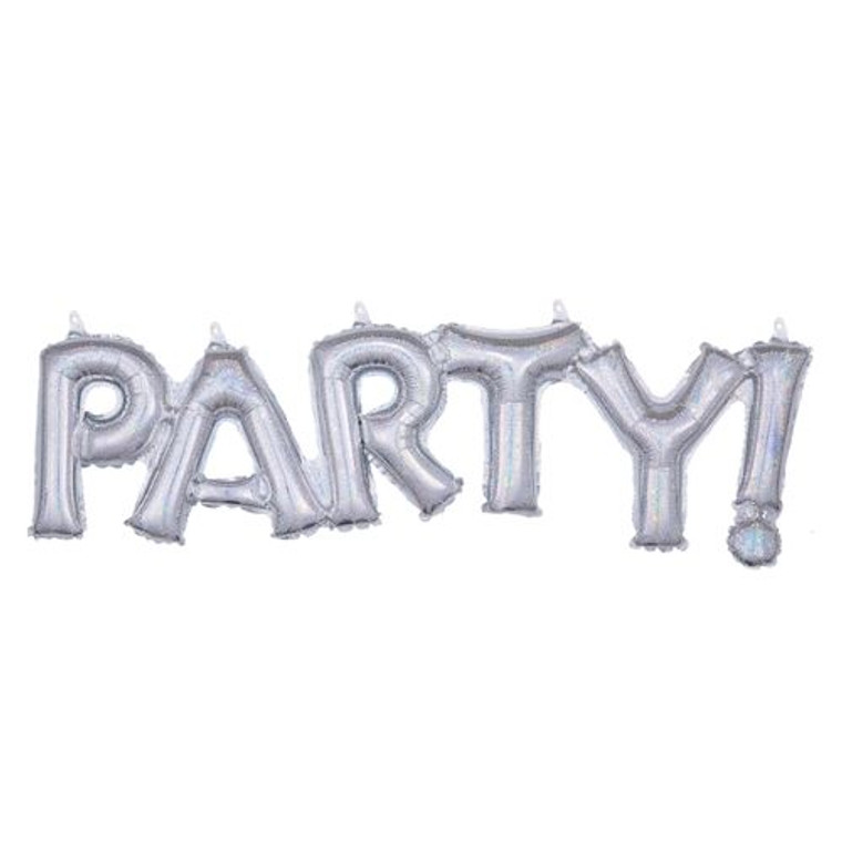 PARTY! Holographic Script Decoration