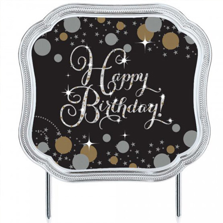 Sparkling Celebrations Birthday Personalize Cake Topper