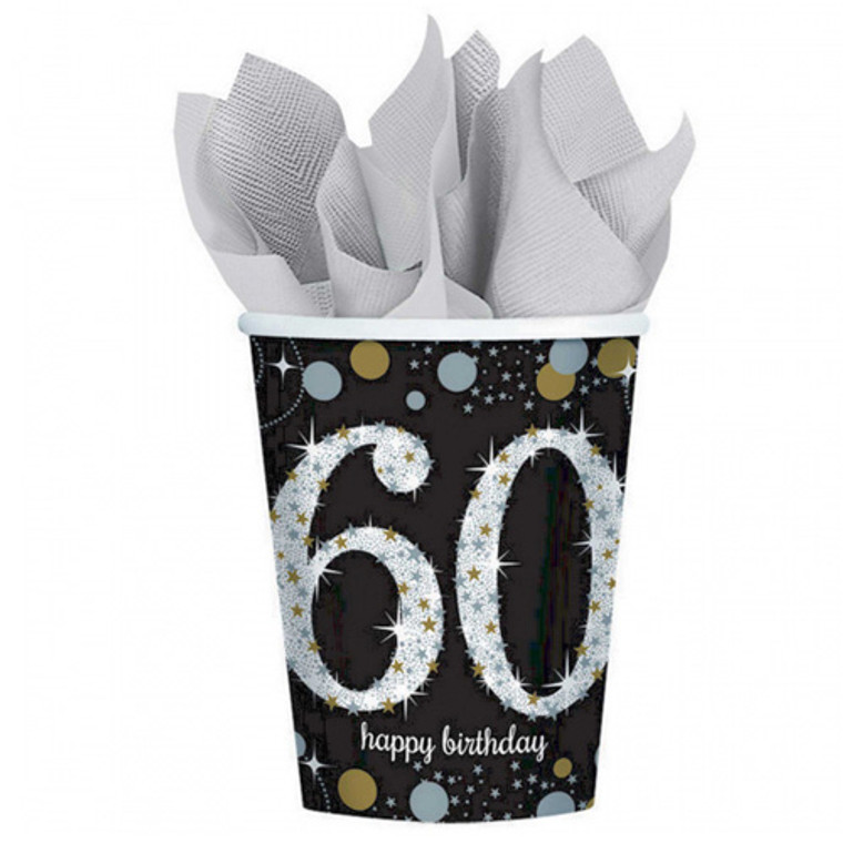 Sparkling Celebrations 60th Birthday Cups 8pk