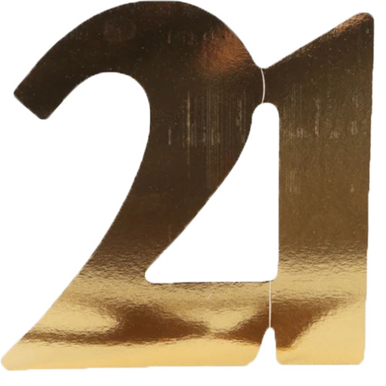 Gold '21' Foil Cutouts 3pk