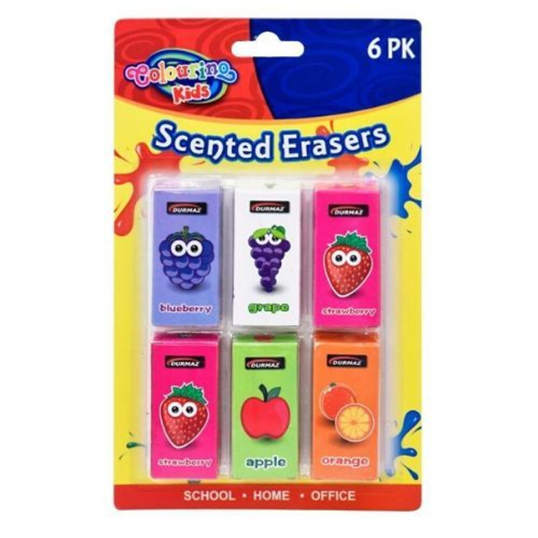 Scented Erasers Pk 6