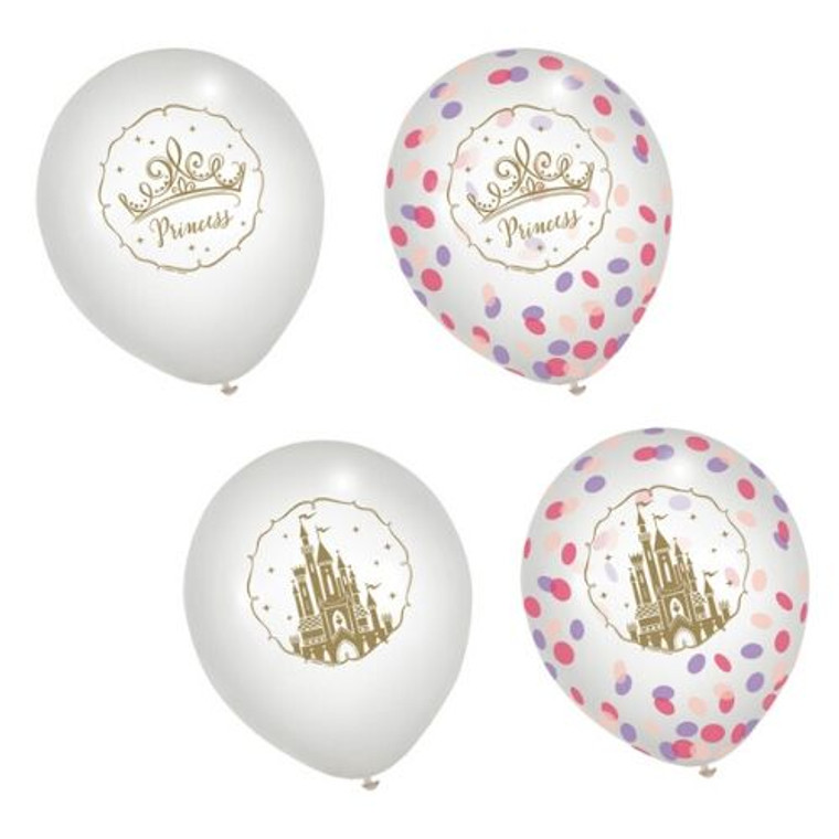 Disney Princess Confetti Balloons Pk 6